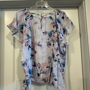 Nine Britton Floral Blouse - Blue and Pink